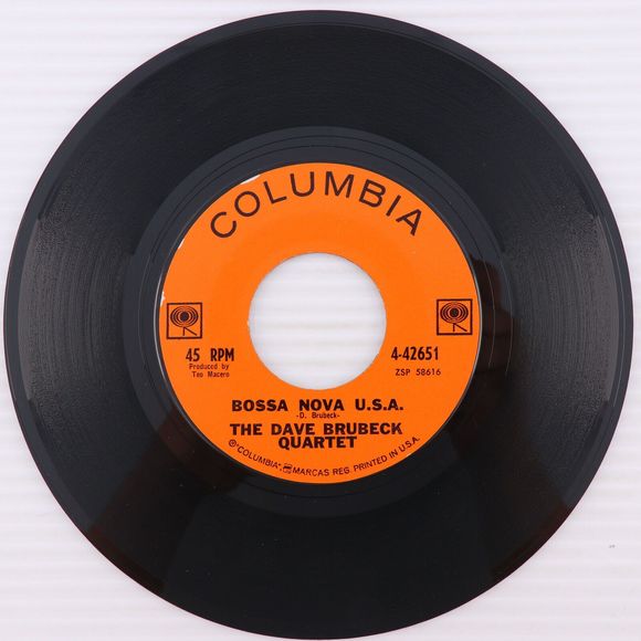 The Dave Brubeck Quartet – Bossa Nova U.S.A. 1962 45 rpm 7" Vinyl Record 4-42651 - Picture 4 of 9